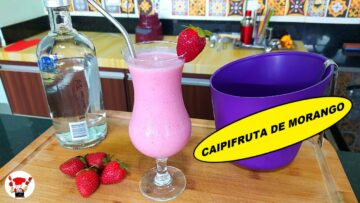 Como fazer batida caipifruta de morango com leite condensado e vodca