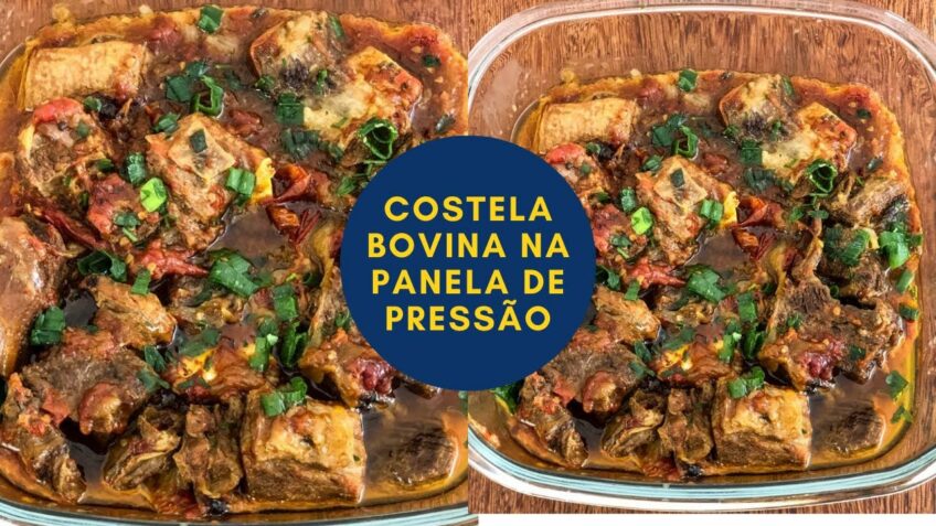 COSTELA BOVINA NA PANELA DE PRESSÃO COM 4 INGREDIENTES