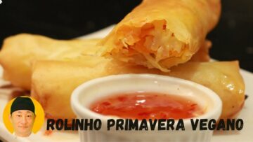 Rolinho primavera de legumes