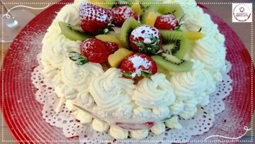como fazer bolo recheado de frutas | Receita de bolo tropical de frutas