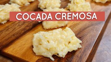 Cocada cremosa de leite condensado com APENAS 3 INGREDIENTES