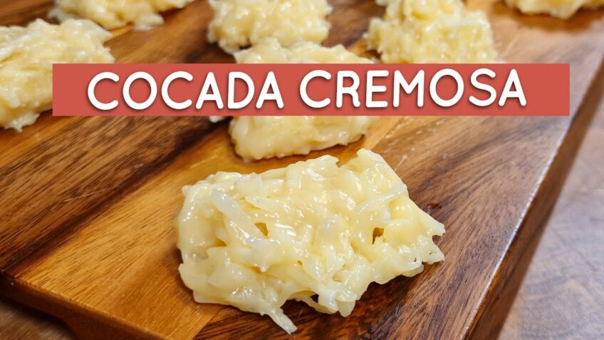 Cocada cremosa de leite condensado com APENAS 3 INGREDIENTES