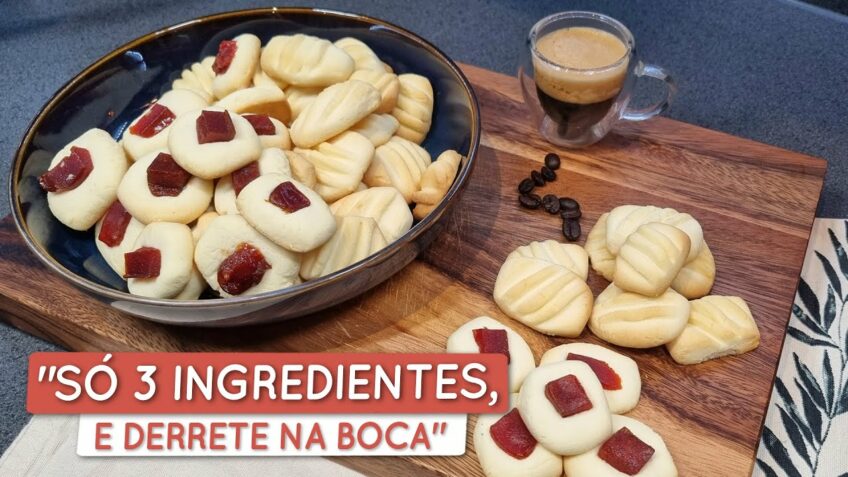 Biscoito de leite condensado crocante, com e sem goiabada ! Derrete na boca