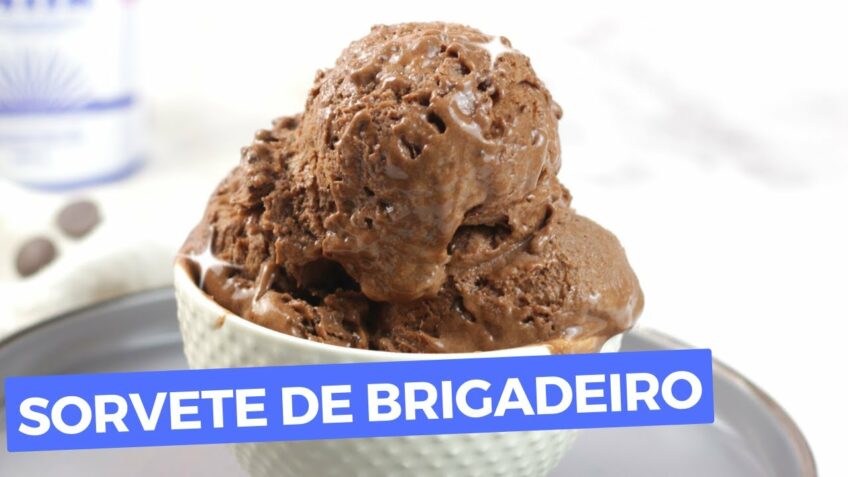 SORVETE CASEIRO de BRIGADEIRO VEGANO SUPER CREMOSO e ALTO RENDIMENTO