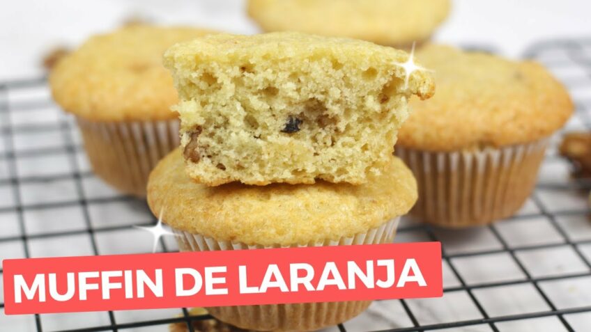 MUFFIN de LARANJA com NOZES (VEGANO e SUPER FOFO)